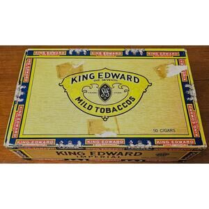 Vintage King Edward The Seventh Imperial Mild Tobacco Cigar Box- EMPTY(gg277)